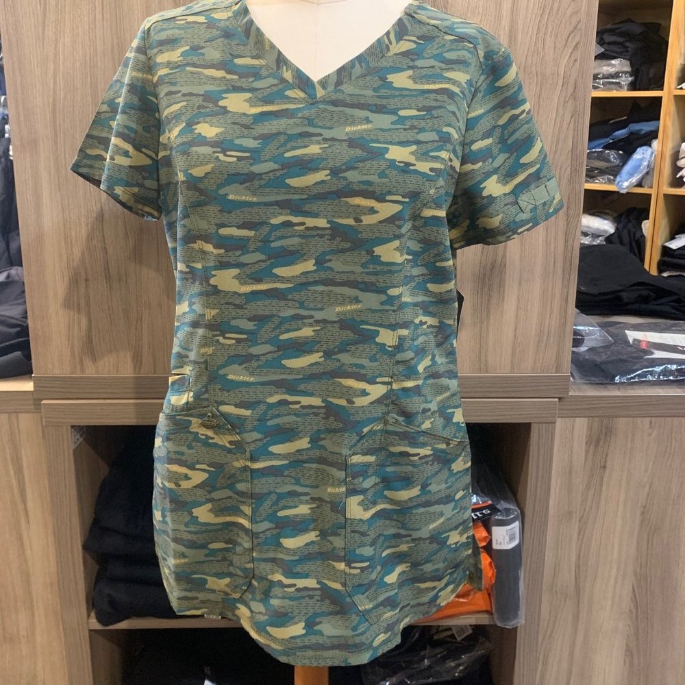 Dickies Essence Camo Scrub Top